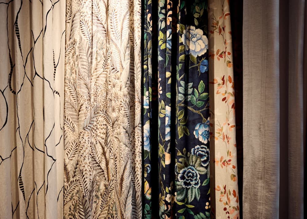 Foto von verschiedenen Gardinenmustern